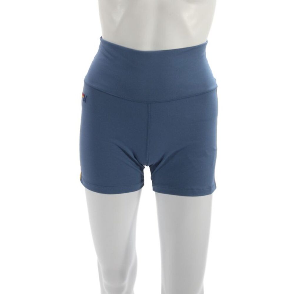 Aviator Nation Unisex Sweat Shorts Dark Blue Striped Polyester Spandex Size M